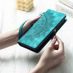 For Xiaomi Redmi Note 13 5G Case Mandala Imprinted Design Leather Wallet Phone Cover with Strap