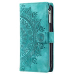For Xiaomi Redmi Note 13 5G Case Mandala Imprinted Design Leather Wallet Phone Cover with Strap