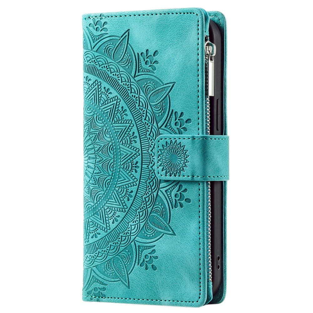 For Xiaomi Redmi Note 13 5G Case Mandala Imprinted Design Leather Wallet Phone Cover with Strap