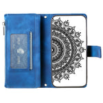 For Xiaomi Redmi Note 13 Pro 5G / Poco X6 5G Case Mandala Zipper Pocket Flip Leather Phone Cover with Strap