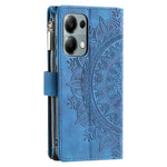 For Xiaomi Redmi Note 13 Pro 5G / Poco X6 5G Case Mandala Zipper Pocket Flip Leather Phone Cover with Strap