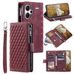 For Xiaomi Redmi Note 13 Pro+ 5G Case Zipper Pocket Flip Leather Phone Cover with Wrist Strap