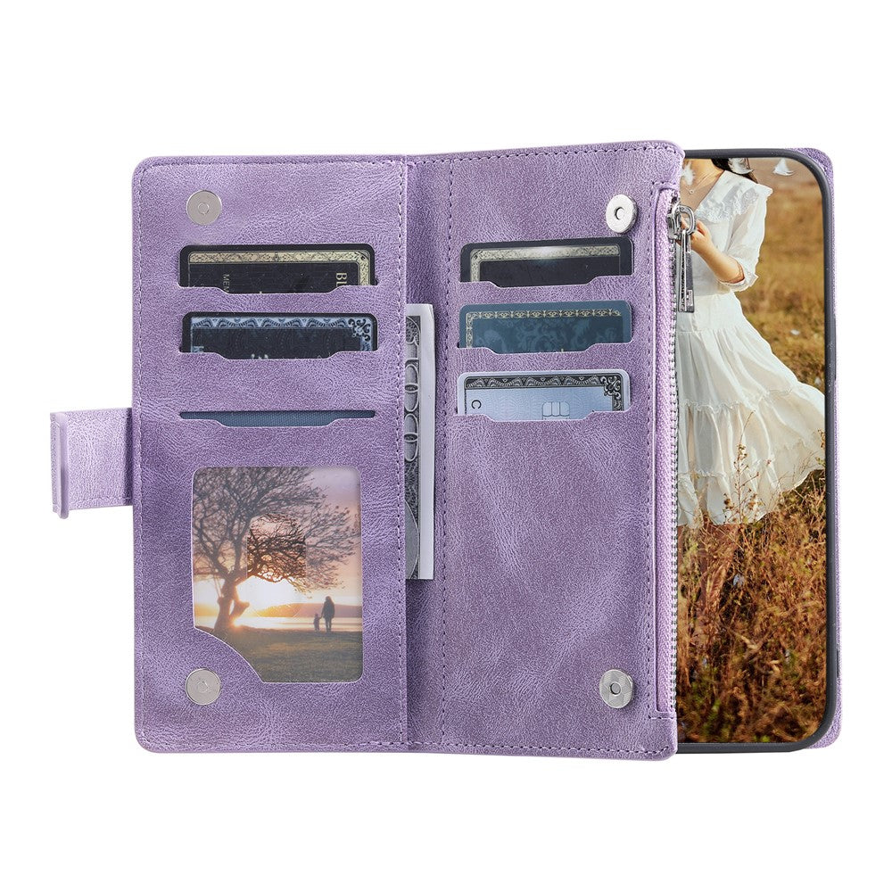 For Xiaomi Redmi Note 13 Pro 5G / Poco X6 5G Case Zipper Leather Phone Cover with Wallet