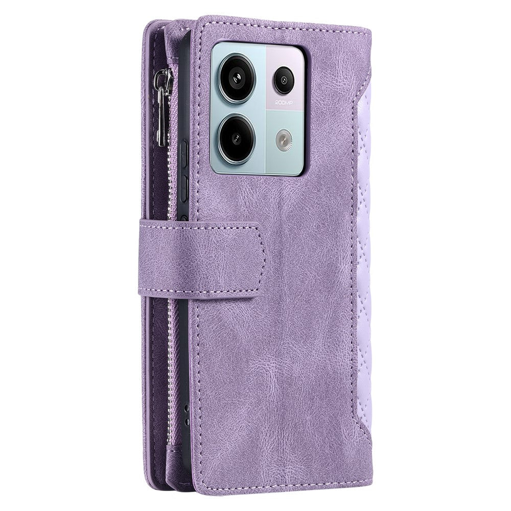 For Xiaomi Redmi Note 13 Pro 5G / Poco X6 5G Case Zipper Leather Phone Cover with Wallet