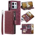 For Xiaomi Redmi Note 13 Pro 5G / Poco X6 5G Case Zipper Leather Phone Cover with Wallet