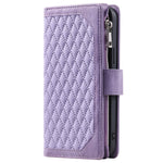 For Xiaomi Redmi Note 13 Pro 4G / Poco M6 Pro 4G Case Rhombus Leather Zipper Pocket Phone Cover