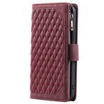For Xiaomi Redmi Note 13 5G Zipper Pocket Phone Case PU Leather Wallet Phone Cover