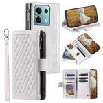 For Xiaomi Redmi Note 13 5G Zipper Pocket Phone Case PU Leather Wallet Phone Cover