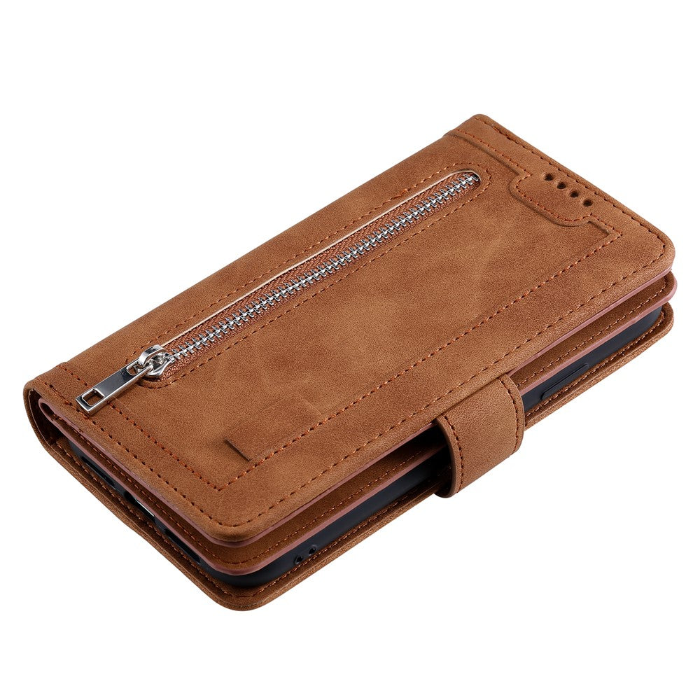For Xiaomi Redmi Note 13 5G Cover 9 Retro Card Slots Wallet PU Leather Stand Phone Case