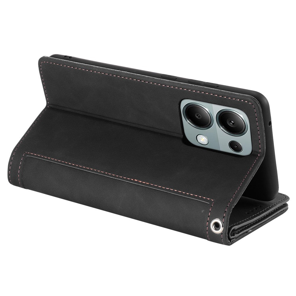 Xiaomi Redmi Note 13 Pro 4G / Poco M6 Pro 4G Fodral 9 Kortfack Plånbok PU Läder Vikbart Stativ mobilskal