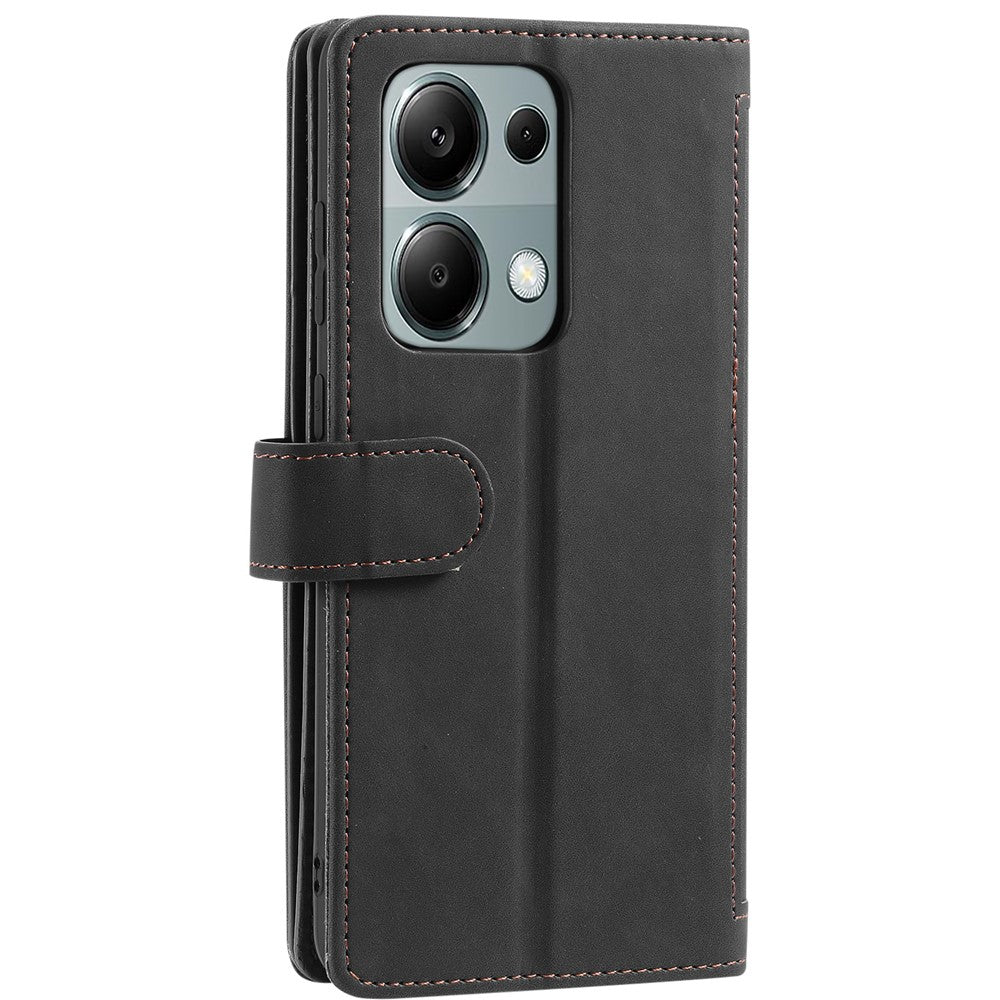 Xiaomi Redmi Note 13 Pro 4G / Poco M6 Pro 4G Fodral 9 Kortfack Plånbok PU Läder Vikbart Stativ mobilskal