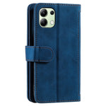 For Xiaomi Redmi Note 13 4G Case Leather Zipper Pocket Phone Cover with 9 Card Slots