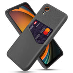 For Samsung Galaxy Xcover7 Case PU Leather+PC Cloth Texture Back Phone Cover with Card Slot
