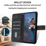 For Xiaomi Redmi A1 4G / A2 4G Case Triangle Imprinted Wallet Card Slots Phone Leather Cover
