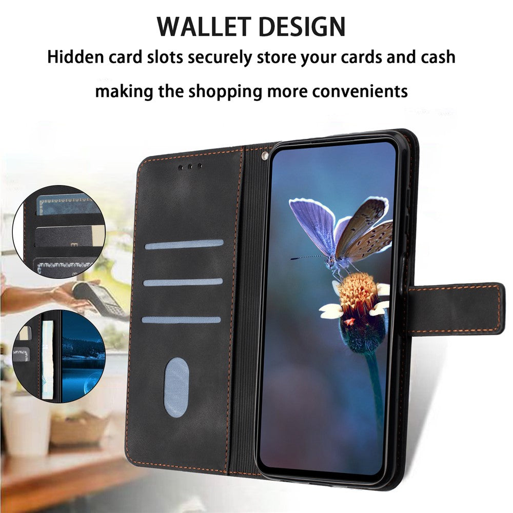 For Xiaomi Redmi A1 4G / A2 4G Case Triangle Imprinted Wallet Card Slots Phone Leather Cover