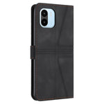 For Xiaomi Redmi A1 4G / A2 4G Case Triangle Imprinted Wallet Card Slots Phone Leather Cover