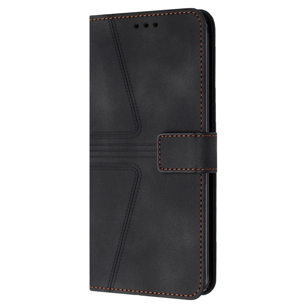 For Xiaomi Redmi A1 4G / A2 4G Case Triangle Imprinted Wallet Card Slots Phone Leather Cover