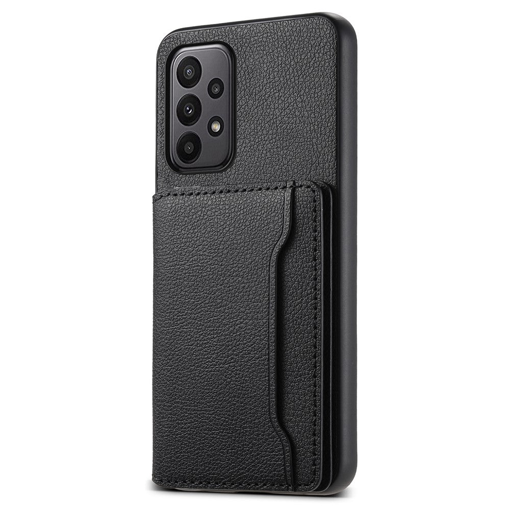 For Samsung Galaxy A23 4G / A23 5G (Global Version) Case Calf Texture Kickstand Smart Phone Cover