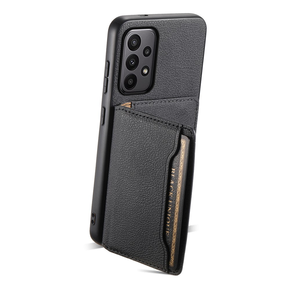 For Samsung Galaxy A23 4G / A23 5G (Global Version) Case Calf Texture Kickstand Smart Phone Cover