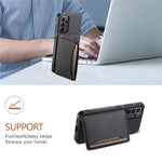 For Samsung Galaxy A23 4G / A23 5G (Global Version) Case Calf Texture Kickstand Smart Phone Cover