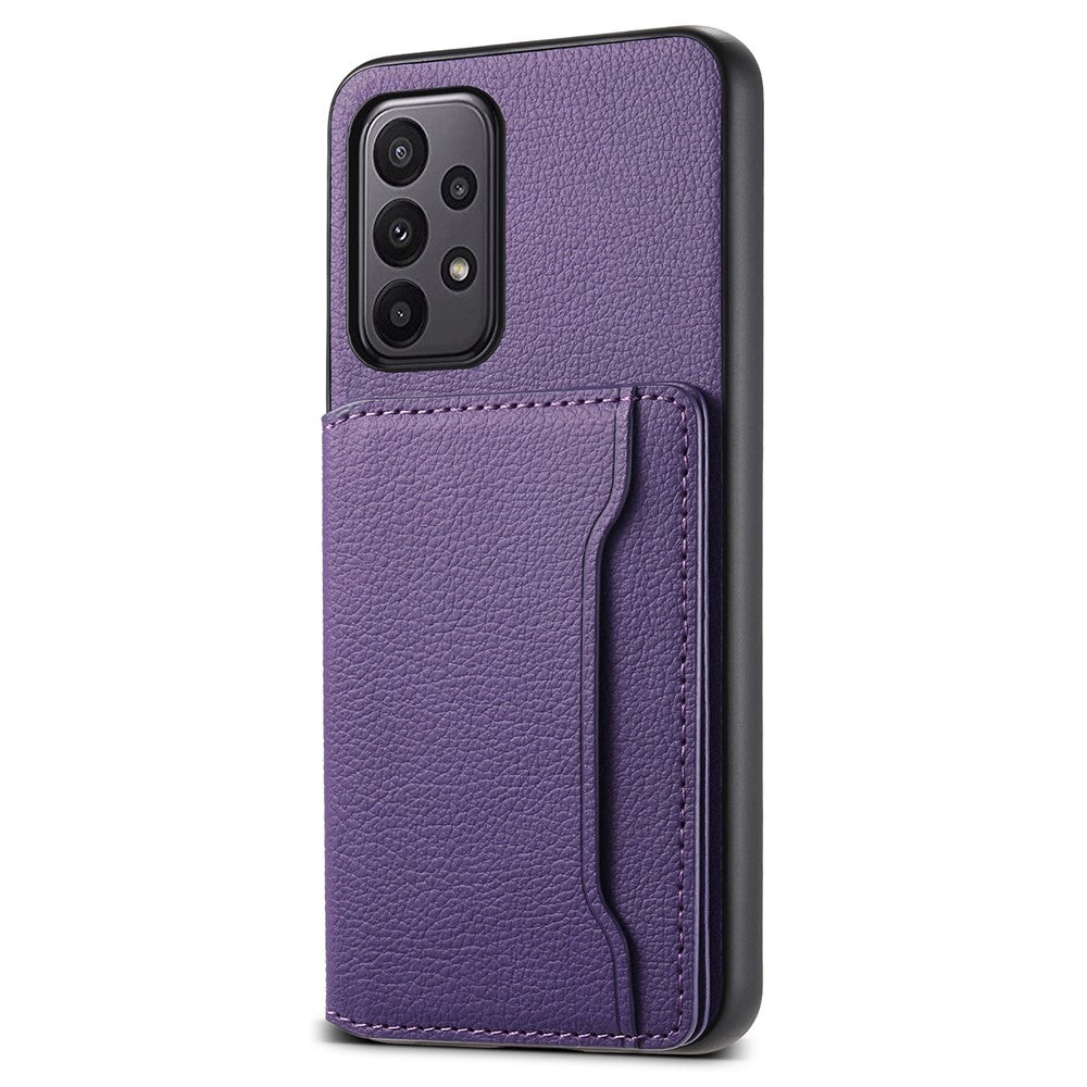 For Samsung Galaxy A23 4G / A23 5G (Global Version) Case Calf Texture Kickstand Smart Phone Cover