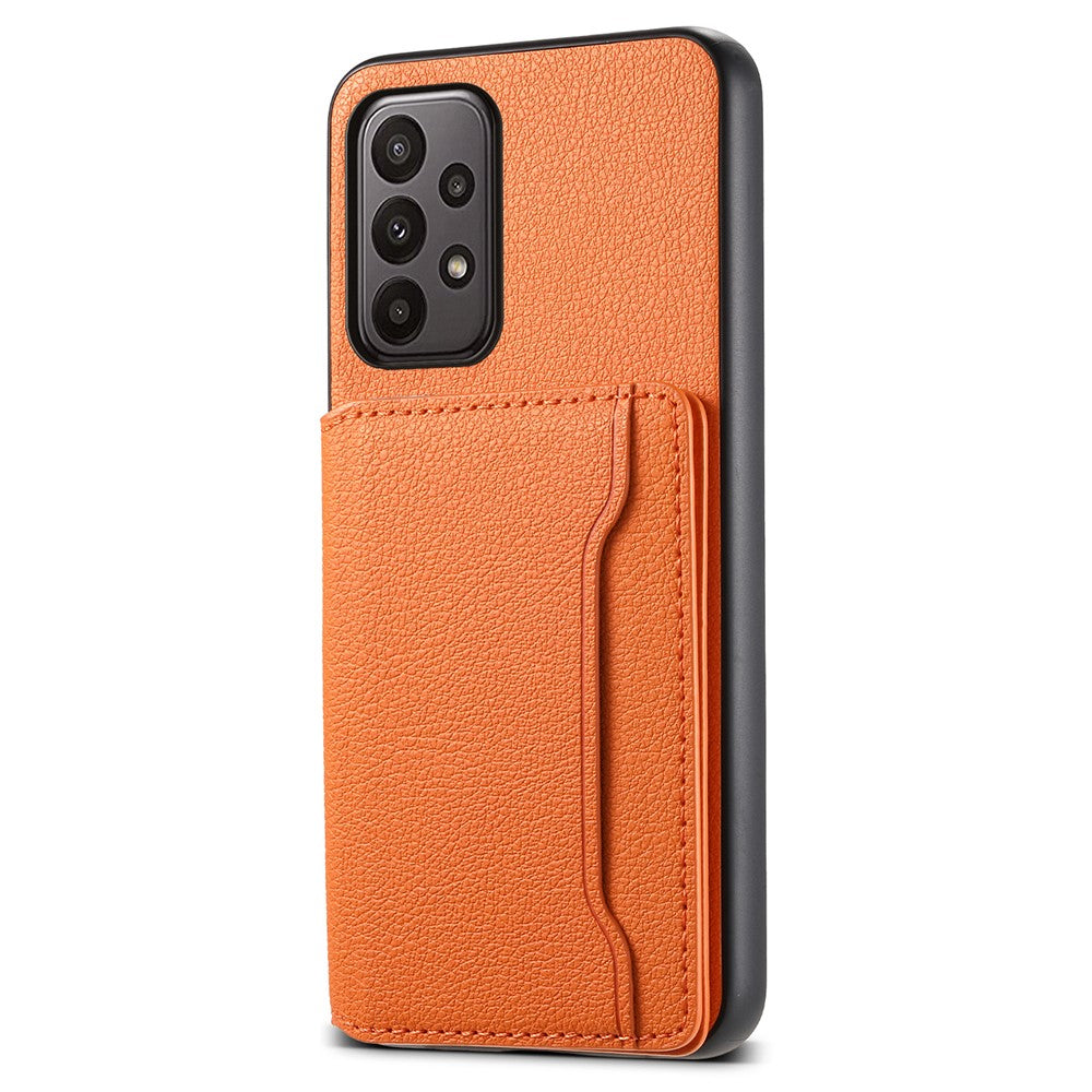 For Samsung Galaxy A23 4G / A23 5G (Global Version) Case Calf Texture Kickstand Smart Phone Cover