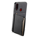 Til Samsung Galaxy A20s Telefoncover Kortpladser Kickstand Telefoncover Kalvelæderstruktur