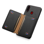 Til Samsung Galaxy A20s Telefoncover Kortpladser Kickstand Telefoncover Kalvelæderstruktur