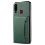 Til Samsung Galaxy A20s Telefoncover Kortpladser Kickstand Telefoncover Kalvelæderstruktur