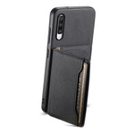 For Samsung Galaxy A70 Case Card Slots TPU+PC+PU Kickstand Phone Cover