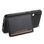 For Samsung Galaxy A70 Case Card Slots TPU+PC+PU Kickstand Phone Cover