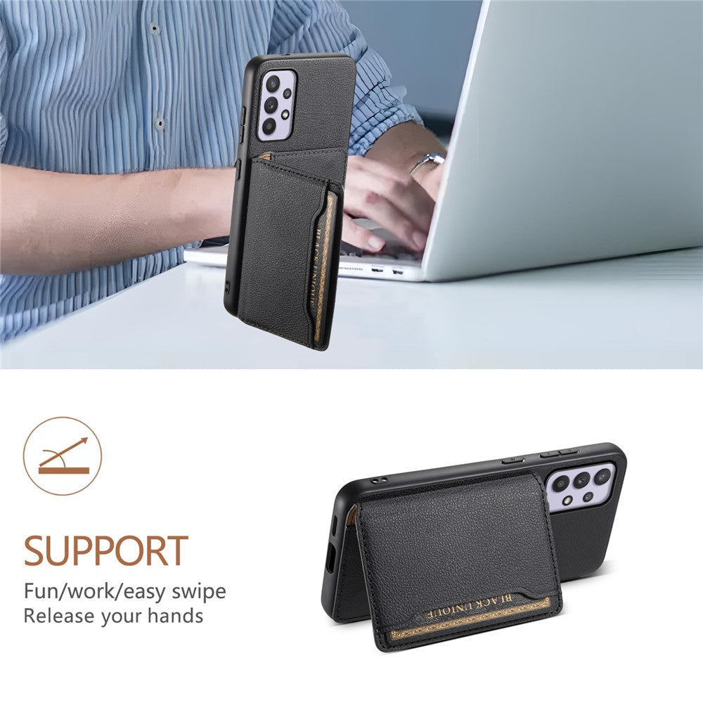 Til Samsung Galaxy A32 5G Cover 5 Kortlommer Stander Stødsikkert Telefoncover