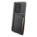 For Samsung Galaxy A33 5G Card Slots Case Kickstand TPU+PC+PU Phone Cover