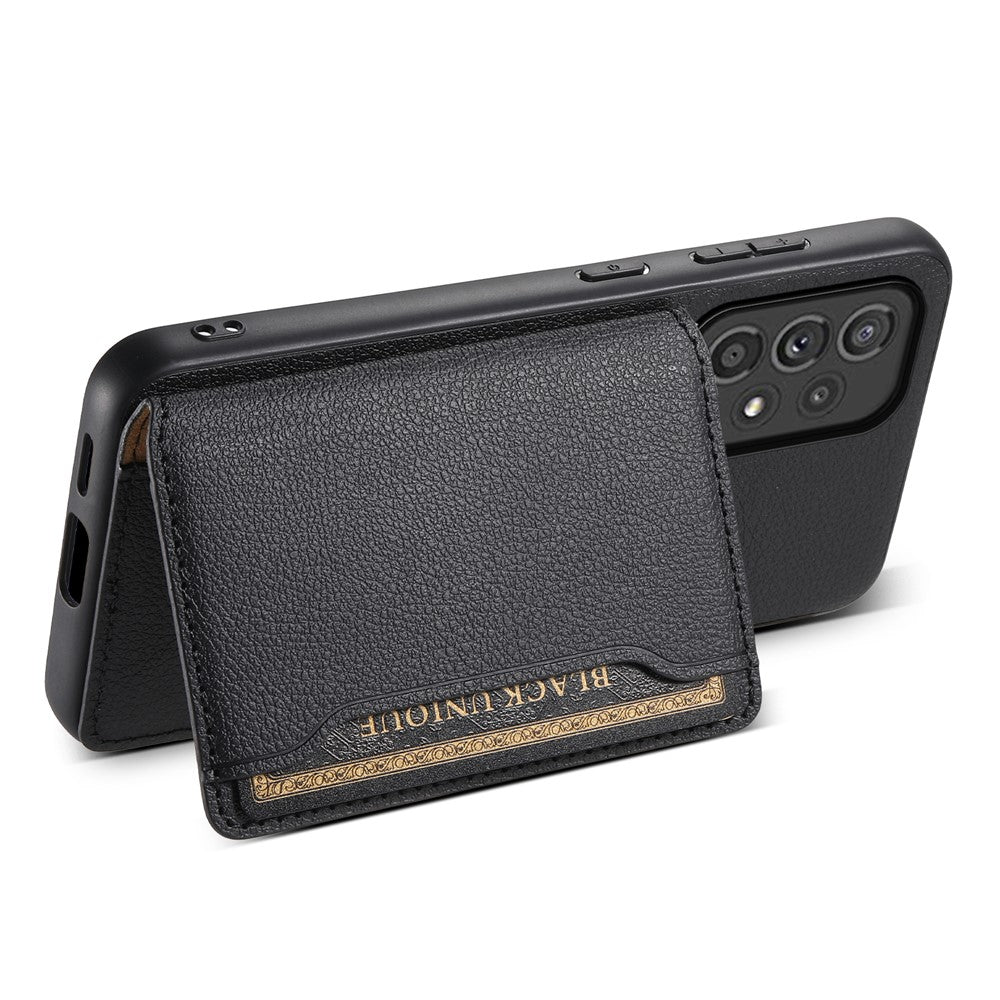 For Samsung Galaxy A33 5G Card Slots Case Kickstand TPU+PC+PU Phone Cover