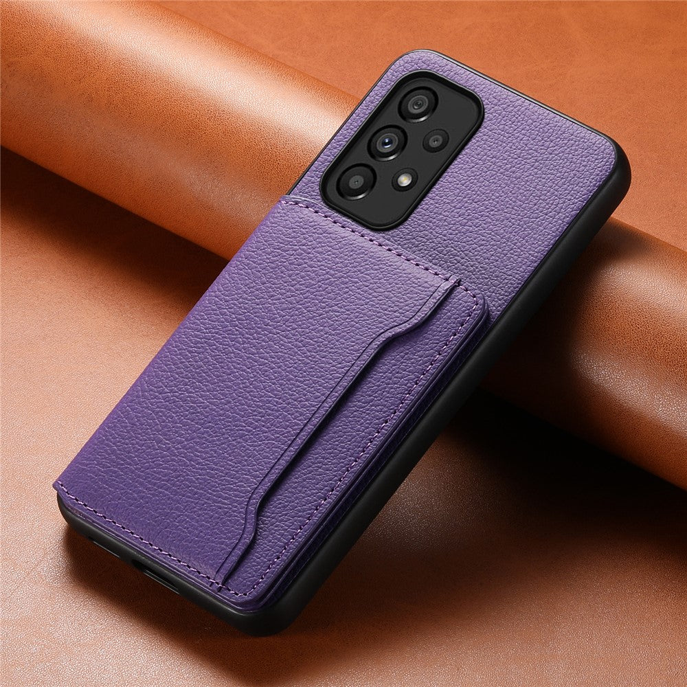 PC+TPU+PU Läderskal till Samsung Galaxy A53 5G Kalvtextur Korthållare Stativ mobilskal Skal