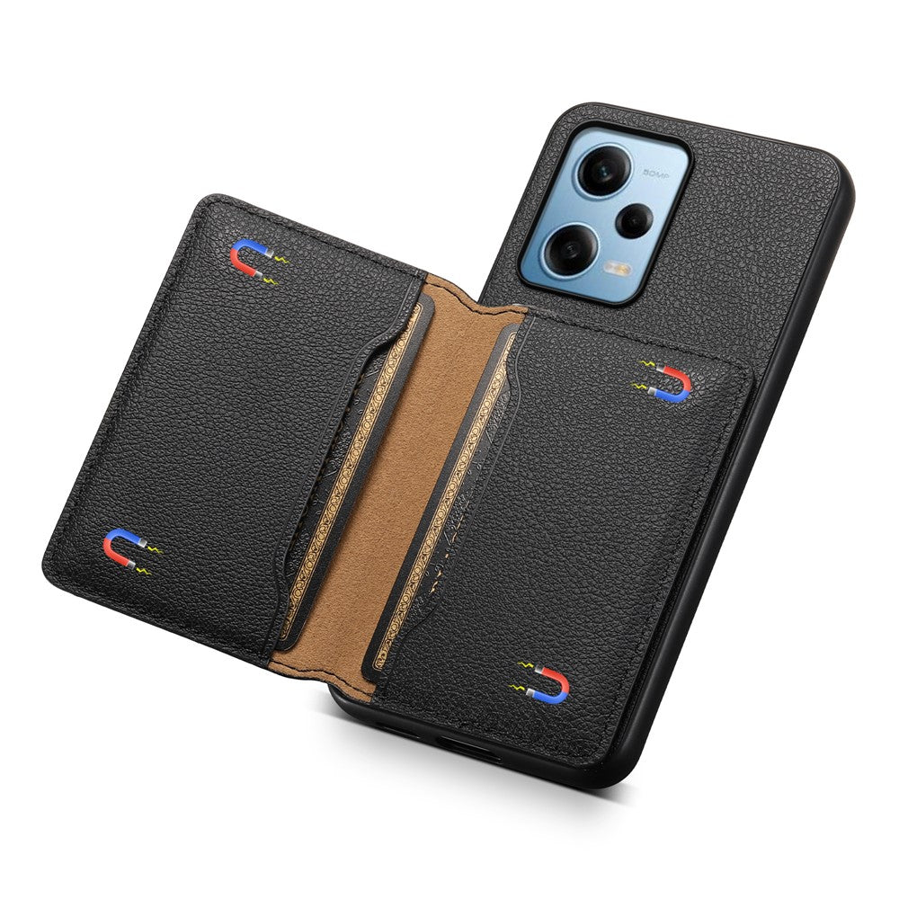 Xiaomi Redmi Note 12 Pro 5G / 12 Pro Speed 5G / Poco X5 Pro 5G-skal TPU+PC+PU Stativ mobilskal med Korthållare