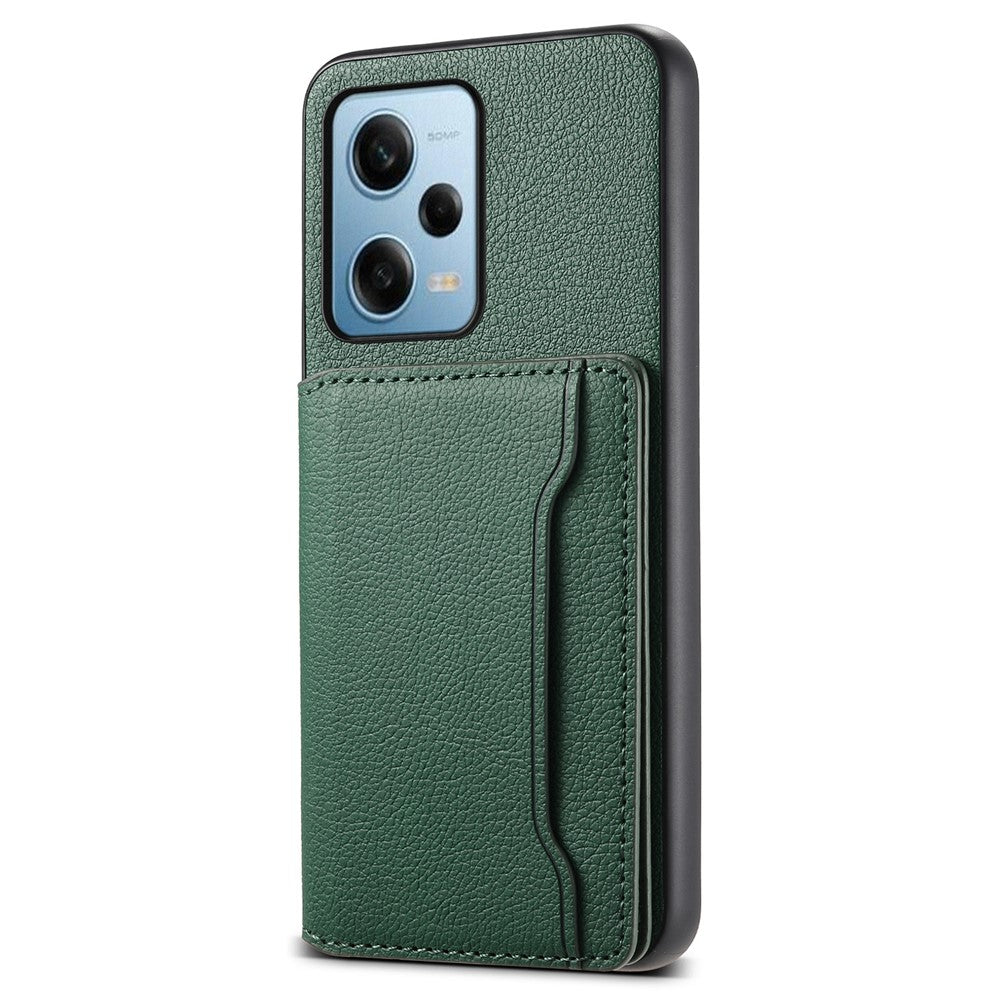 Xiaomi Redmi Note 12 Pro 5G / 12 Pro Speed 5G / Poco X5 Pro 5G-skal TPU+PC+PU Stativ mobilskal med Korthållare