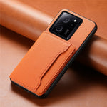 Xiaomi 13T / 13T Pro / Redmi K60 Ultra-cover med stativ, kortholder og tekstureret mobilbeskyttelse