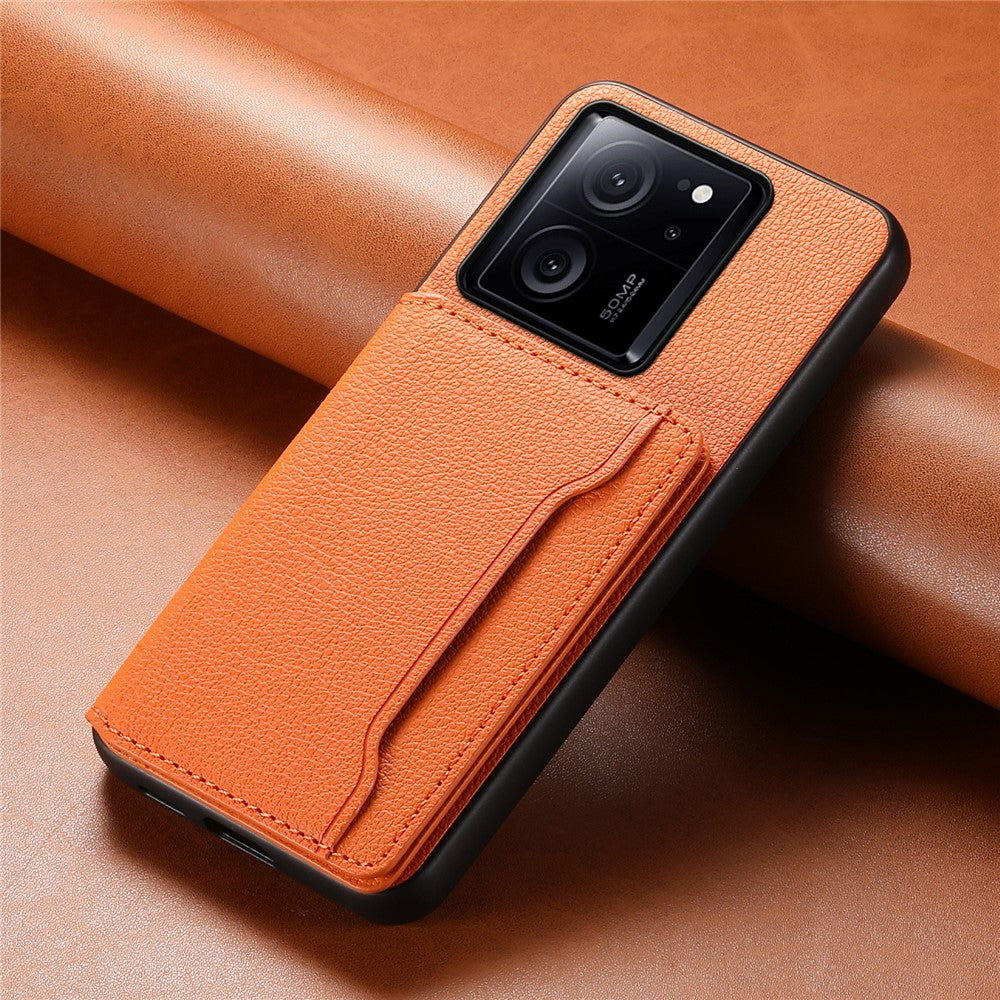 Xiaomi 13T / 13T Pro / Redmi K60 Ultra-cover med stativ, kortholder og tekstureret mobilbeskyttelse