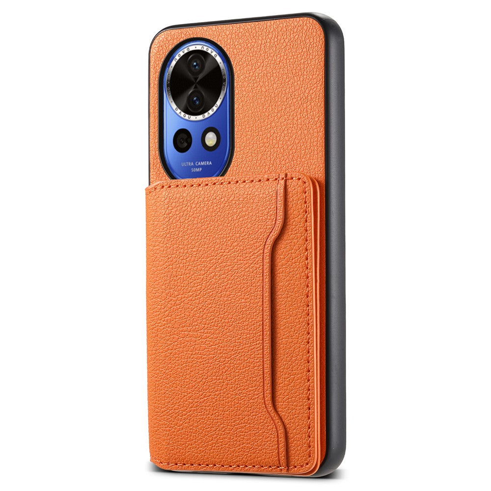 Huawei Nova 12 5G Korthållarskal Fallskyddande TPU+PC+PU Stativ mobilskal