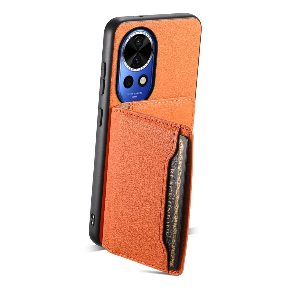 Huawei Nova 12 5G Korthållarskal Fallskyddande TPU+PC+PU Stativ mobilskal