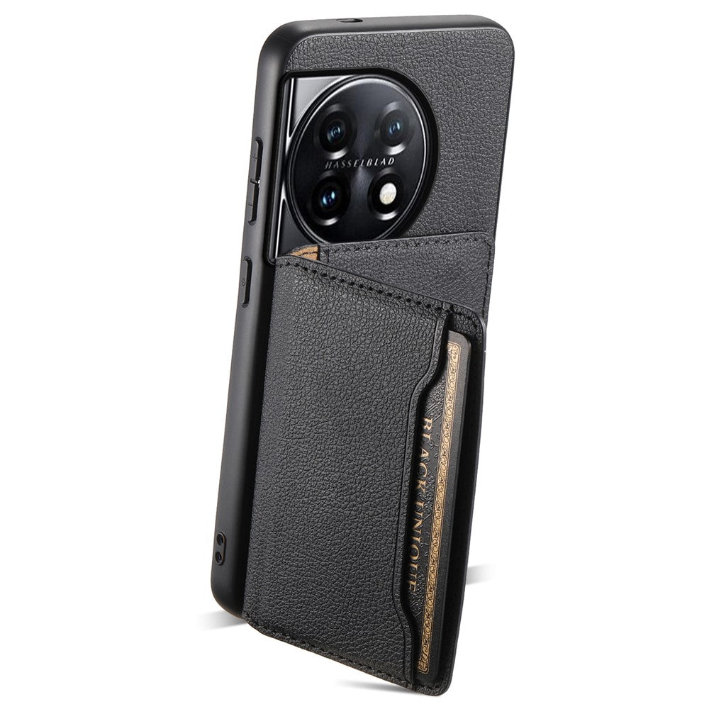 For OnePlus 11 5G Case PU Leather Coated PC+TPU Protective Phone Cover