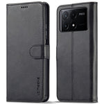 LC.IMEEKE For Xiaomi Poco X6 Pro 5G / Redmi K70E 5G Case Calf Texture Leather Wallet Flip Phone Cover