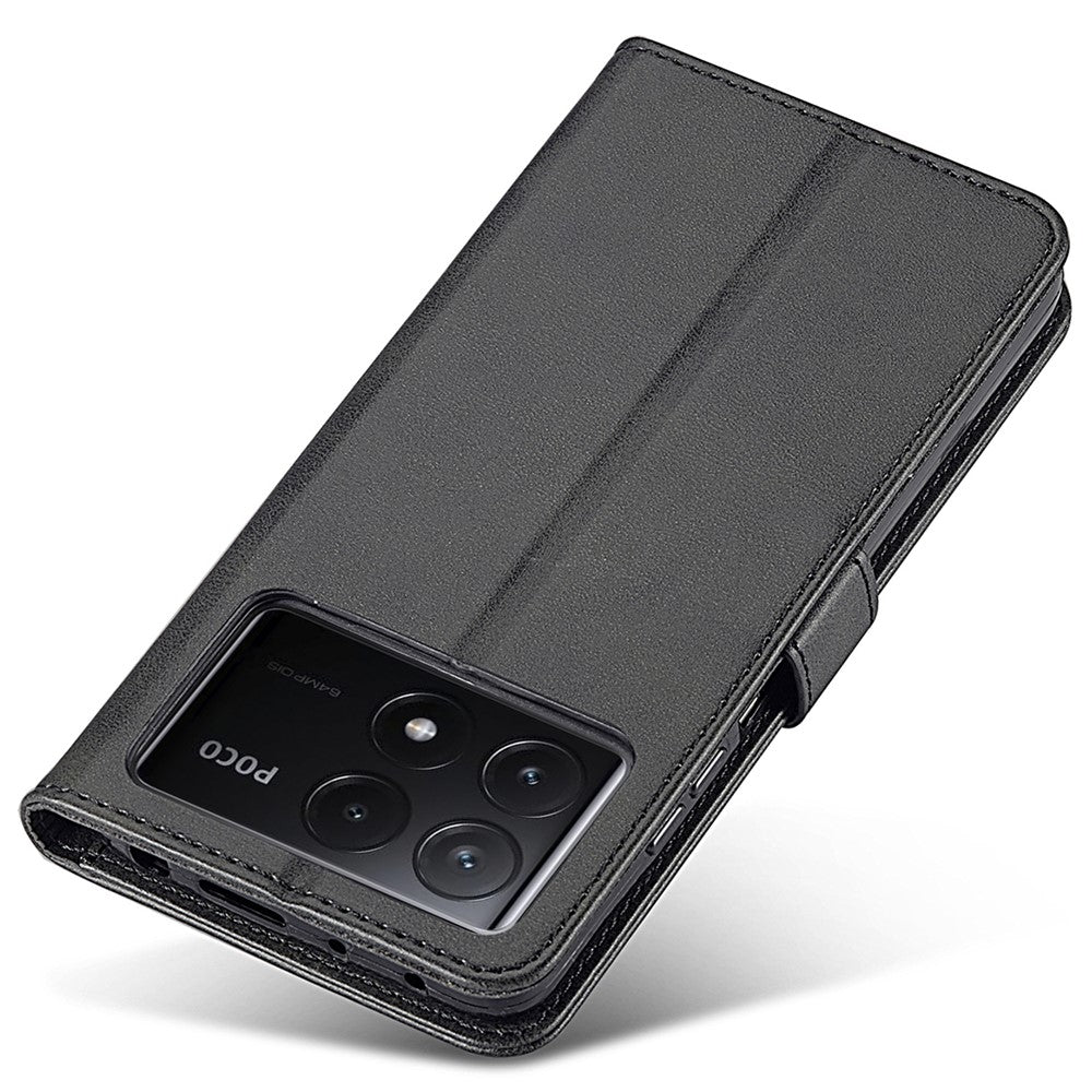 LC.IMEEKE For Xiaomi Poco X6 Pro 5G / Redmi K70E 5G Case Calf Texture Leather Wallet Flip Phone Cover
