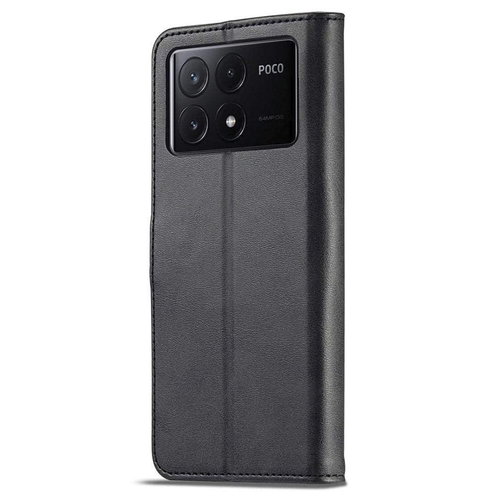 LC.IMEEKE For Xiaomi Poco X6 Pro 5G / Redmi K70E 5G Case Calf Texture Leather Wallet Flip Phone Cover