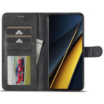 LC.IMEEKE For Xiaomi Poco X6 Pro 5G / Redmi K70E 5G Case Calf Texture Leather Wallet Flip Phone Cover