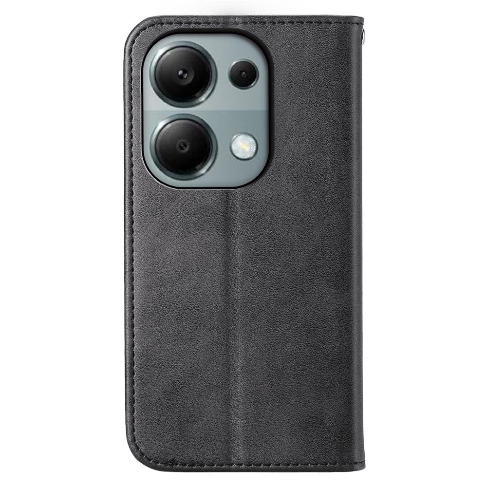 For Xiaomi Redmi Note 13 Pro 4G Case PU Leather Rhombus Imprinted Pattern Wallet Phone Cover
