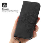 For Xiaomi Redmi Note 13 Pro 4G / Poco M6 Pro 4G Case Flower Pattern Skin-touch Phone Cover with 2 Straps