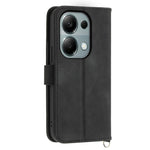 For Xiaomi Redmi Note 13 Pro 4G / Poco M6 Pro 4G Case Flower Pattern Skin-touch Phone Cover with 2 Straps