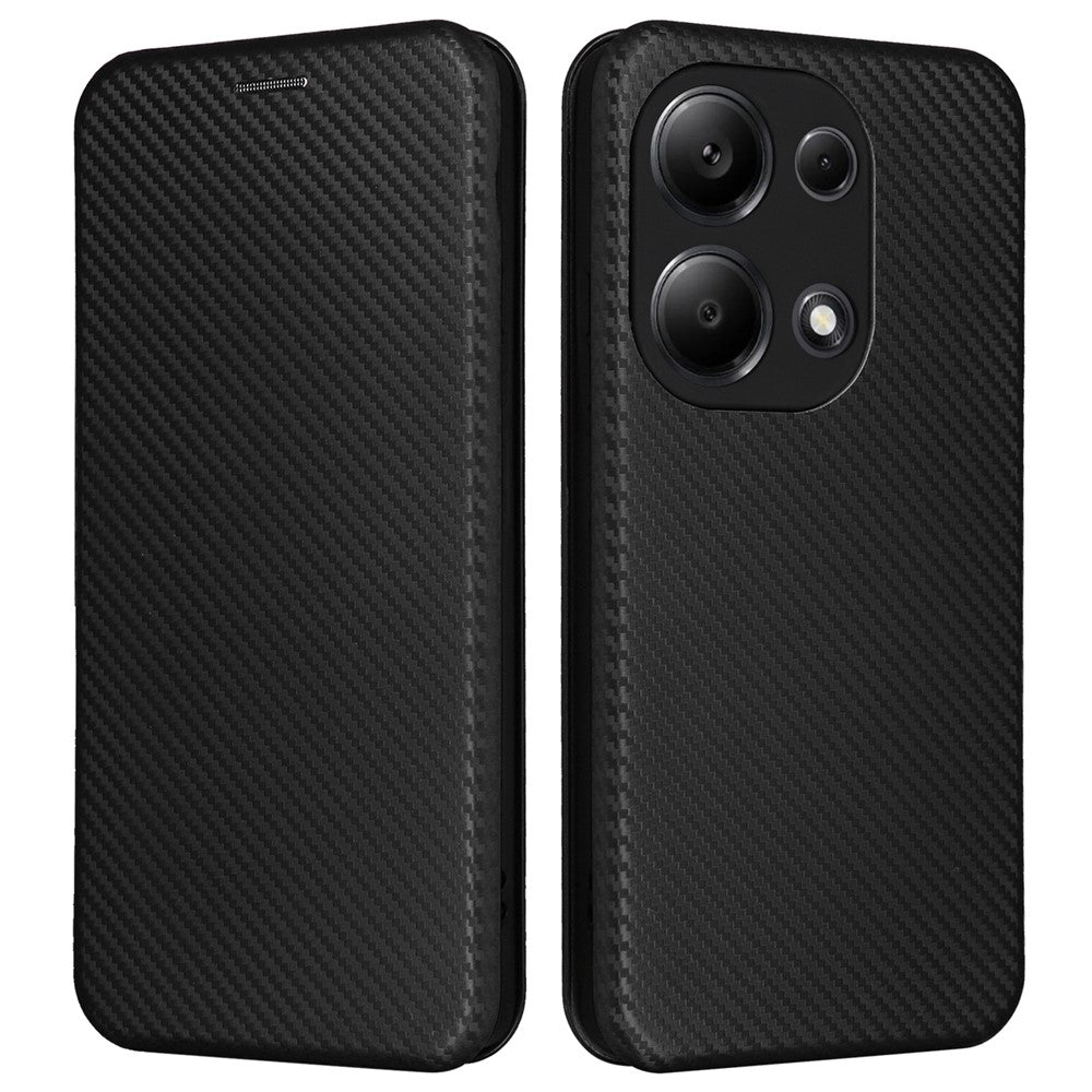 Xiaomi Redmi Note 13 Pro 4G / Poco M6 Pro 4G-skal i kolfiberstruktur av PU-läder.
